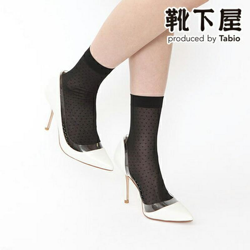 【あす楽】【Tabio】 シースルードットソックス / 靴下屋 靴下 タビオ くつ下 レディース 日本製