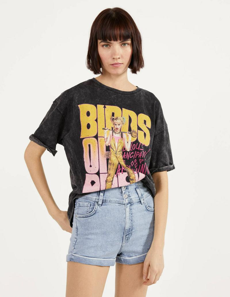 ロールアップヘム ハイウエストショートパンツ