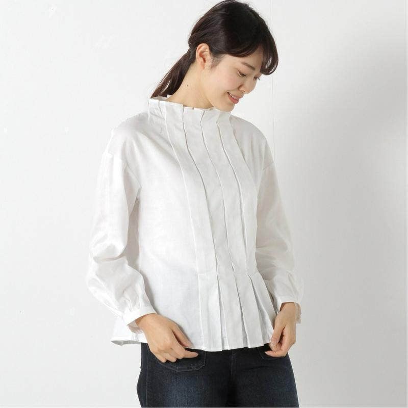 【春の花粉対策】防花粉加工のタックブラウス