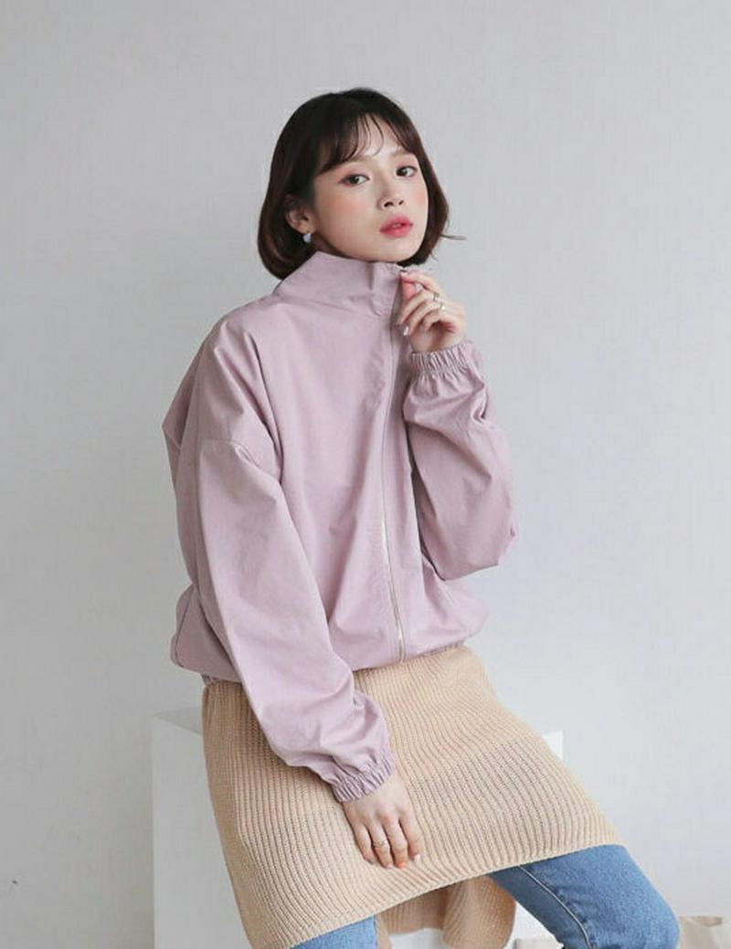 ハーフネックジャンパー・全5色・b55373 レディース 【jk】【ジャケット アウター ハーフネック ジッパー ジップ ショー