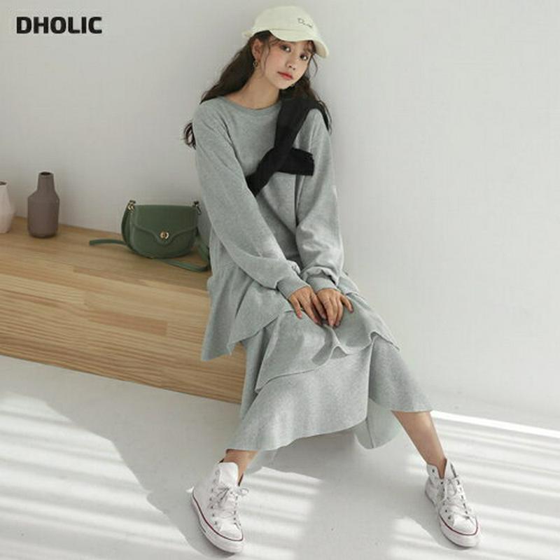 ティアードスウェットワンピース・全3色・b57827 レディース 【ops】【ワンピース ロング丈 ロングワンピース ロング テ