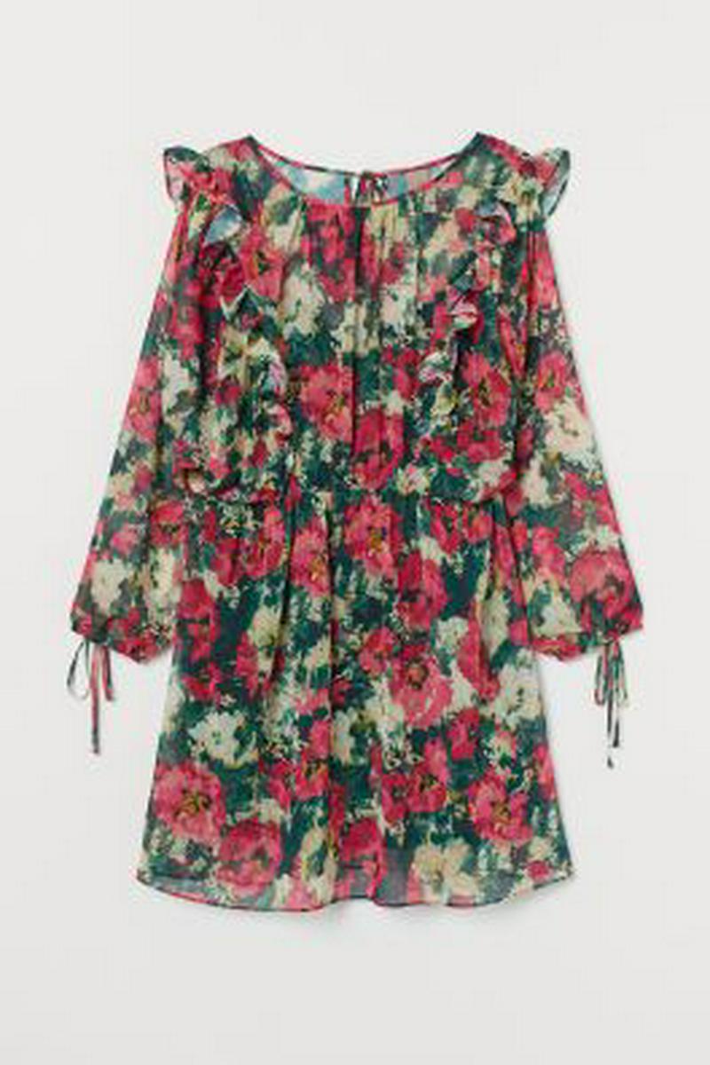 H&M+ シフォンワンピース