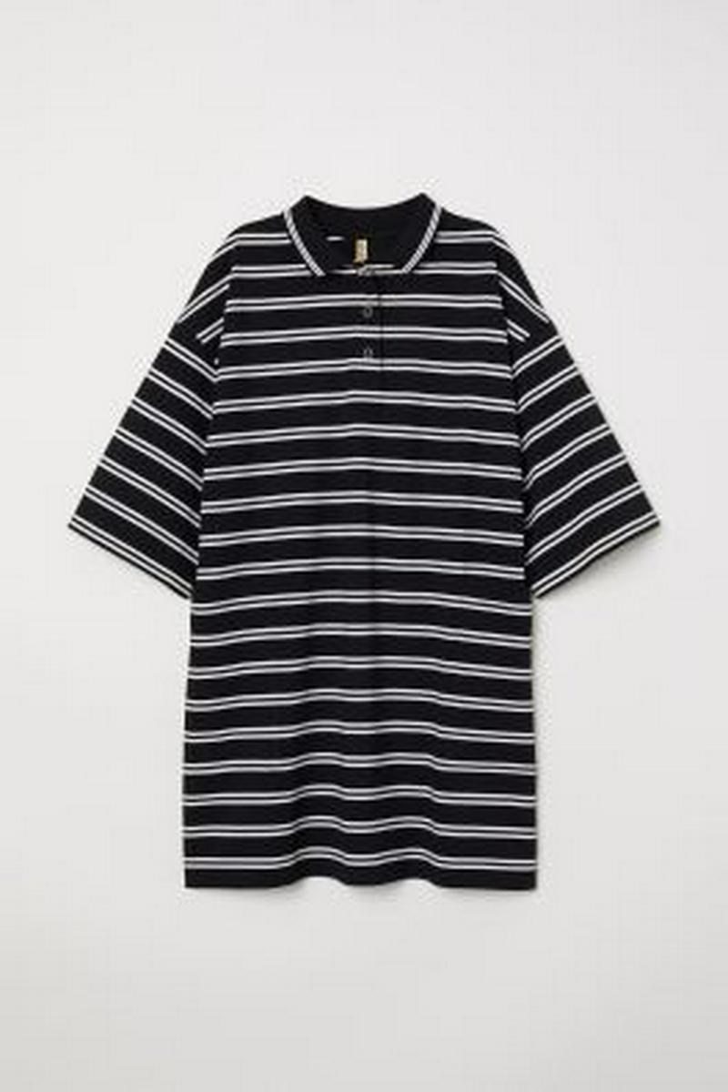 襟付きTシャツワンピース