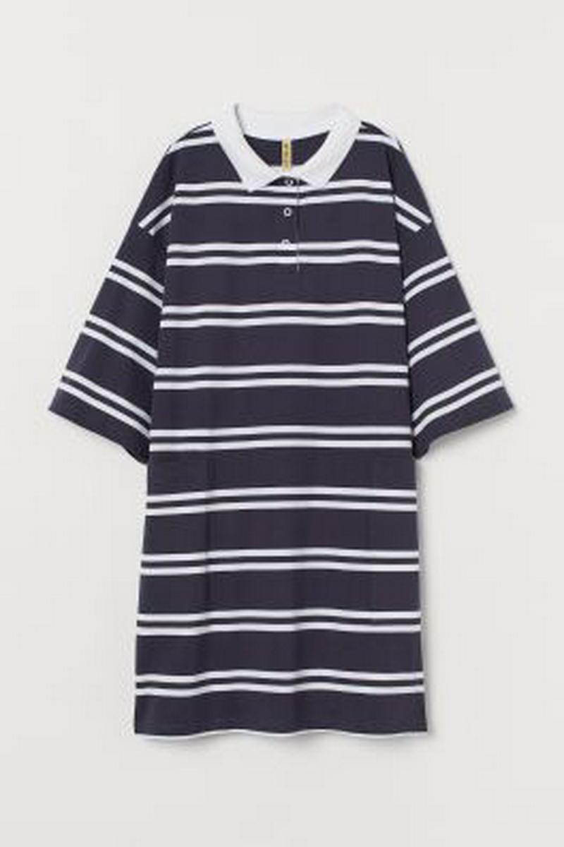 襟付きTシャツワンピース