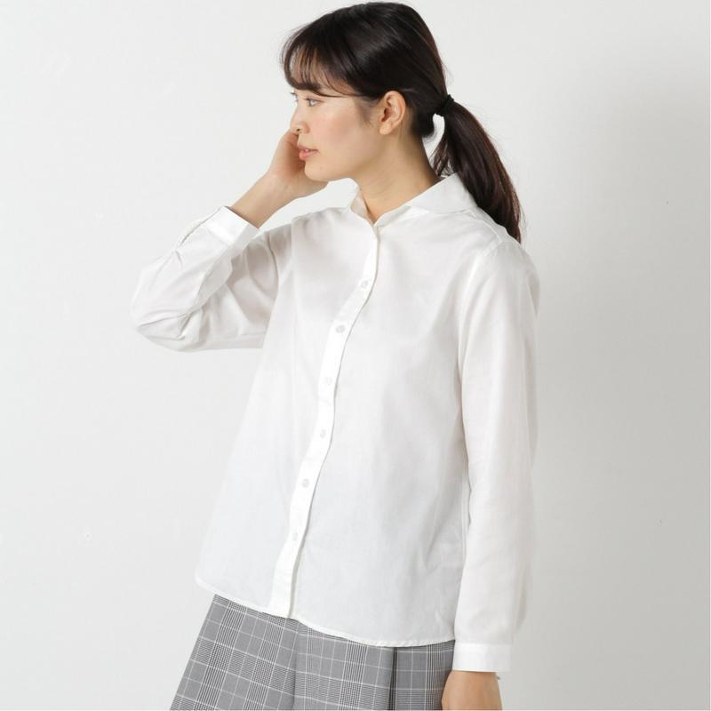 春の花粉対策に　防花粉加工の丸襟シャツ【Ｍ～３Ｌ】