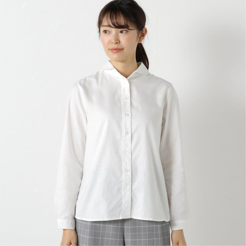 春の花粉対策に　防花粉加工の丸襟シャツ【Ｍ～３Ｌ】