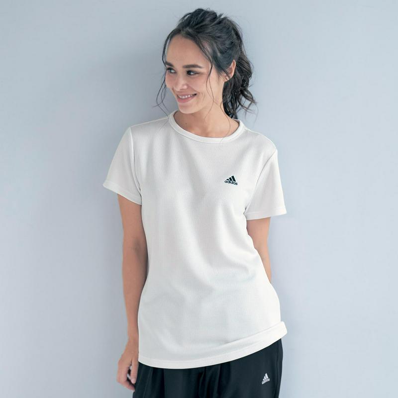 胸元ワンポイントワッフルＴシャツ【吸汗・速乾】（アディダス／adidas）