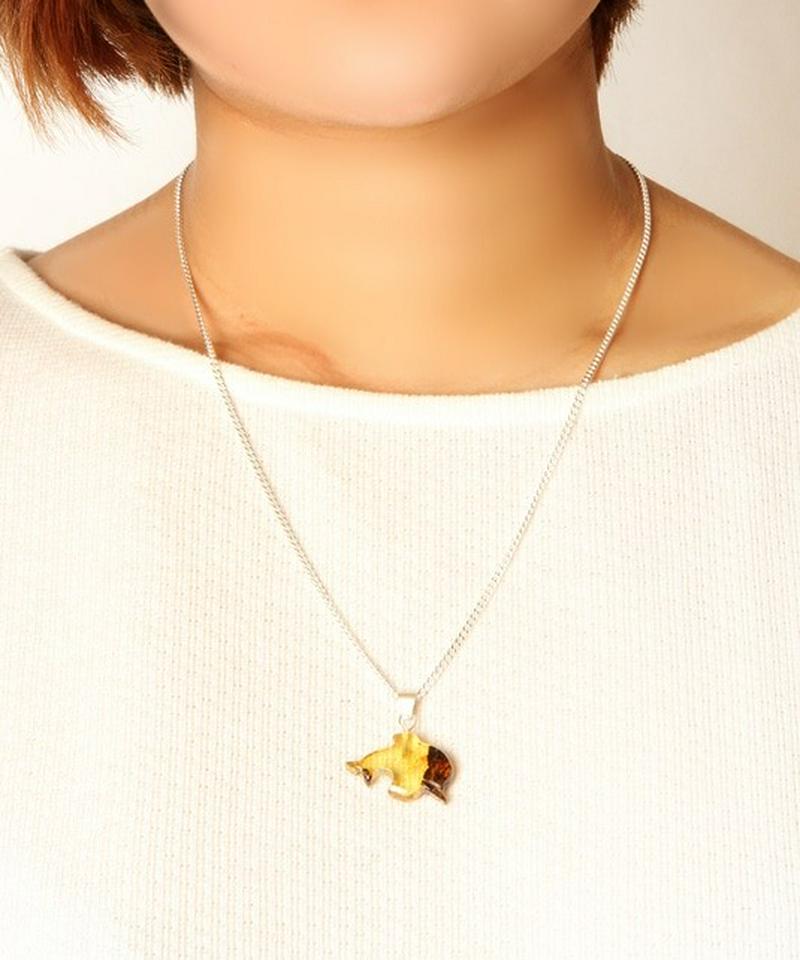 【メキシコ買付】アンバーイルカネックレス