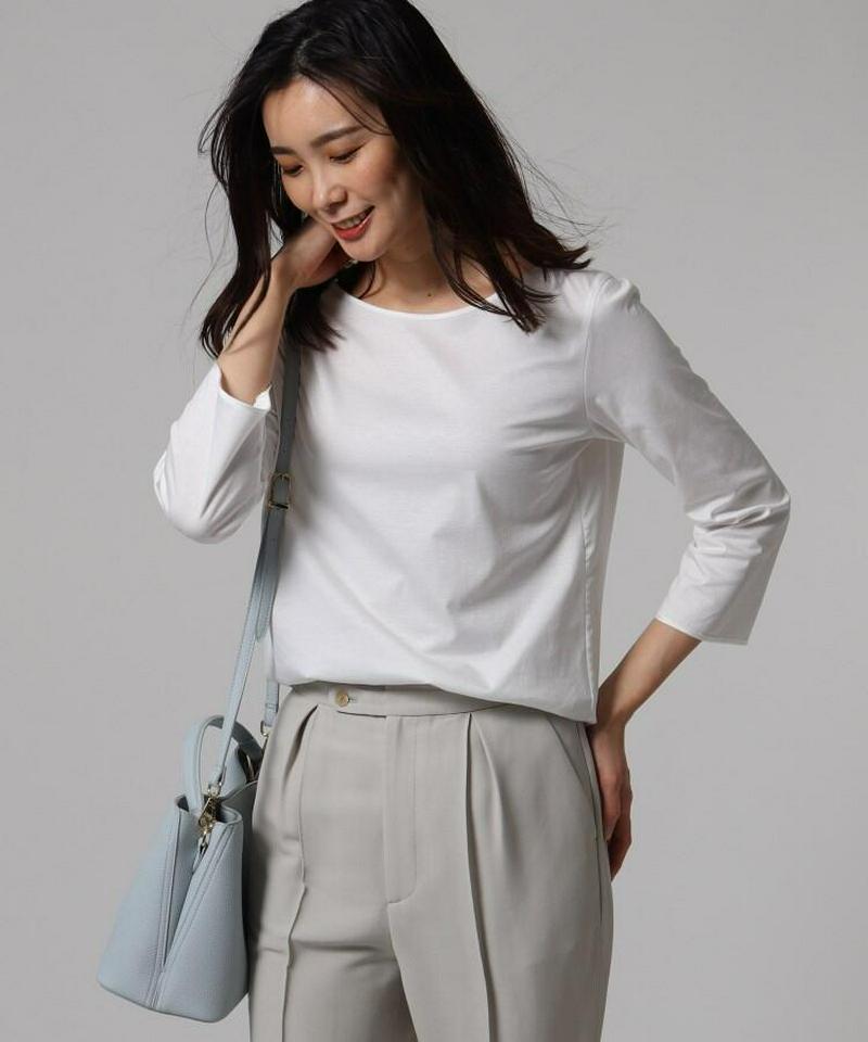 【洗える】トリアセテート切り替えコットンプルオーバー