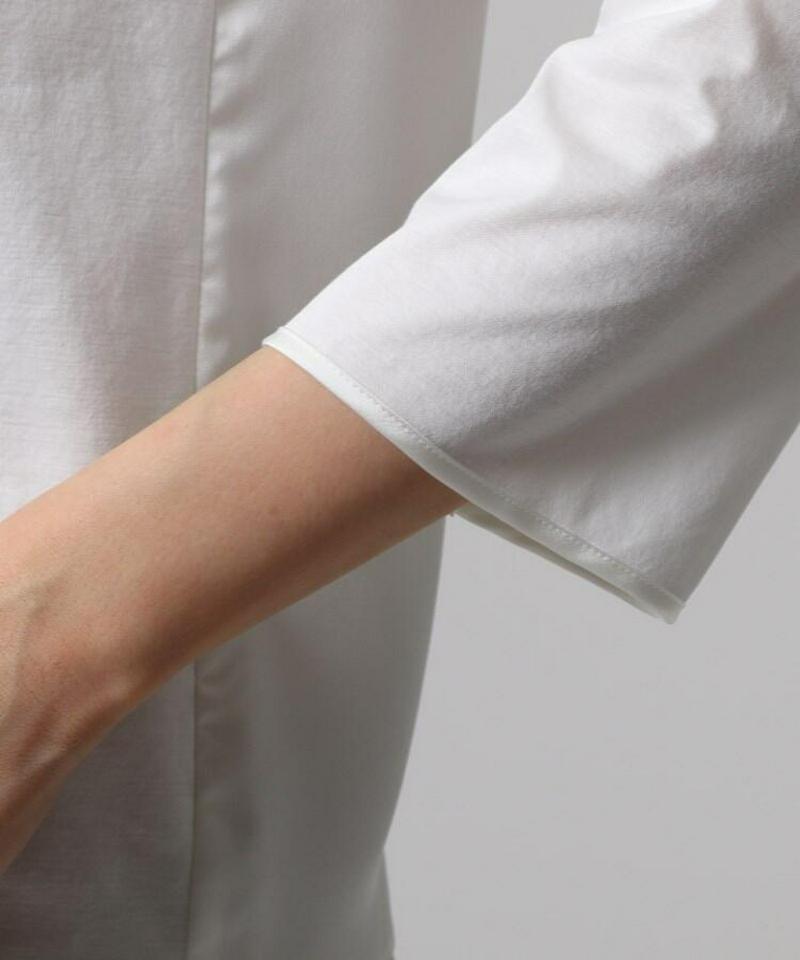 【洗える】トリアセテート切り替えコットンプルオーバー