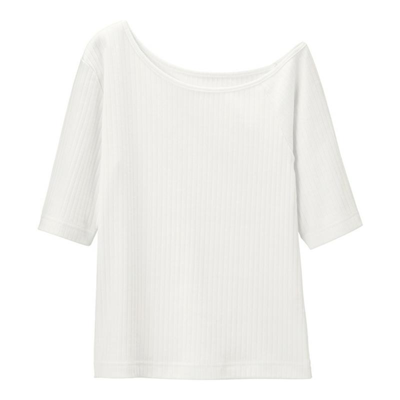 リブドロップショルダーT(半袖)