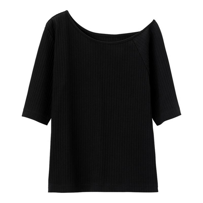 リブドロップショルダーT(半袖)
