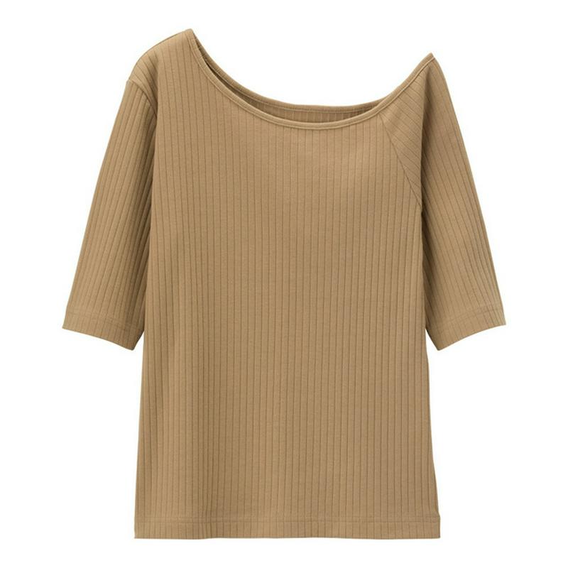 リブドロップショルダーT(半袖)