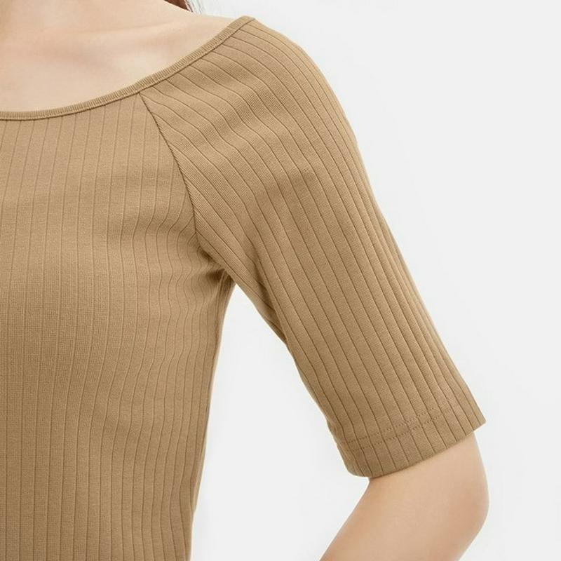 リブドロップショルダーT(半袖)