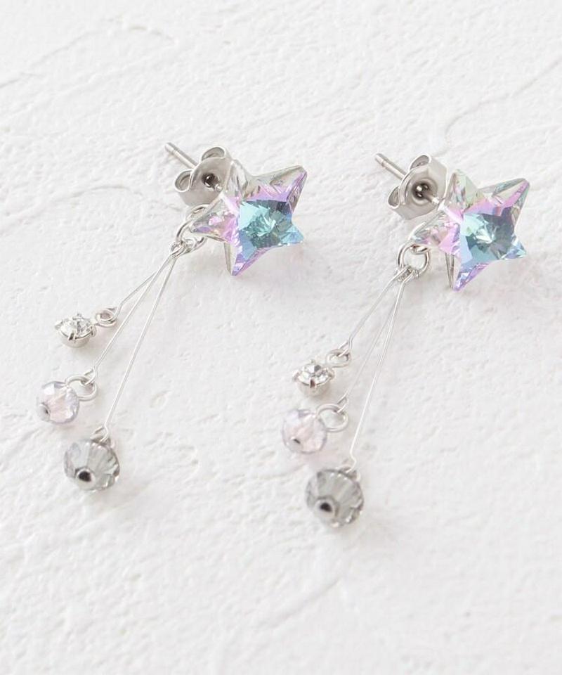 キラキラ星ピアノ線風ピアス