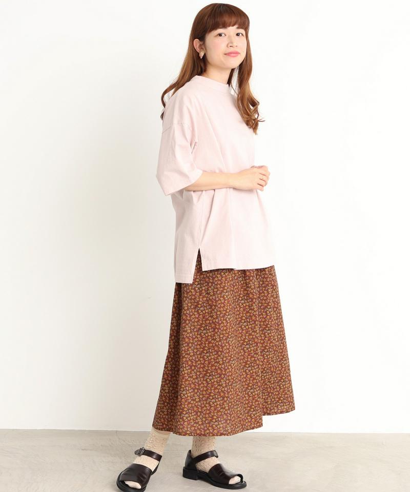 mat　USAコットン18/－製品染めモックネックTシャツ（mat quotidien）