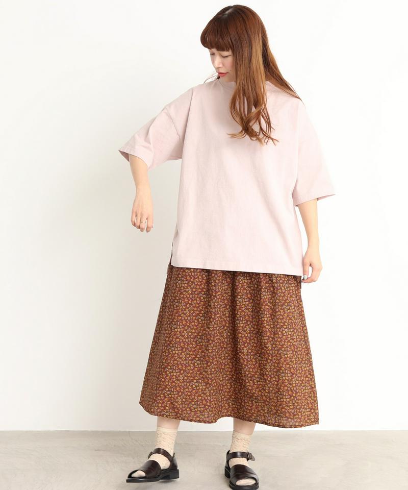 mat　USAコットン18/－製品染めモックネックTシャツ（mat quotidien）