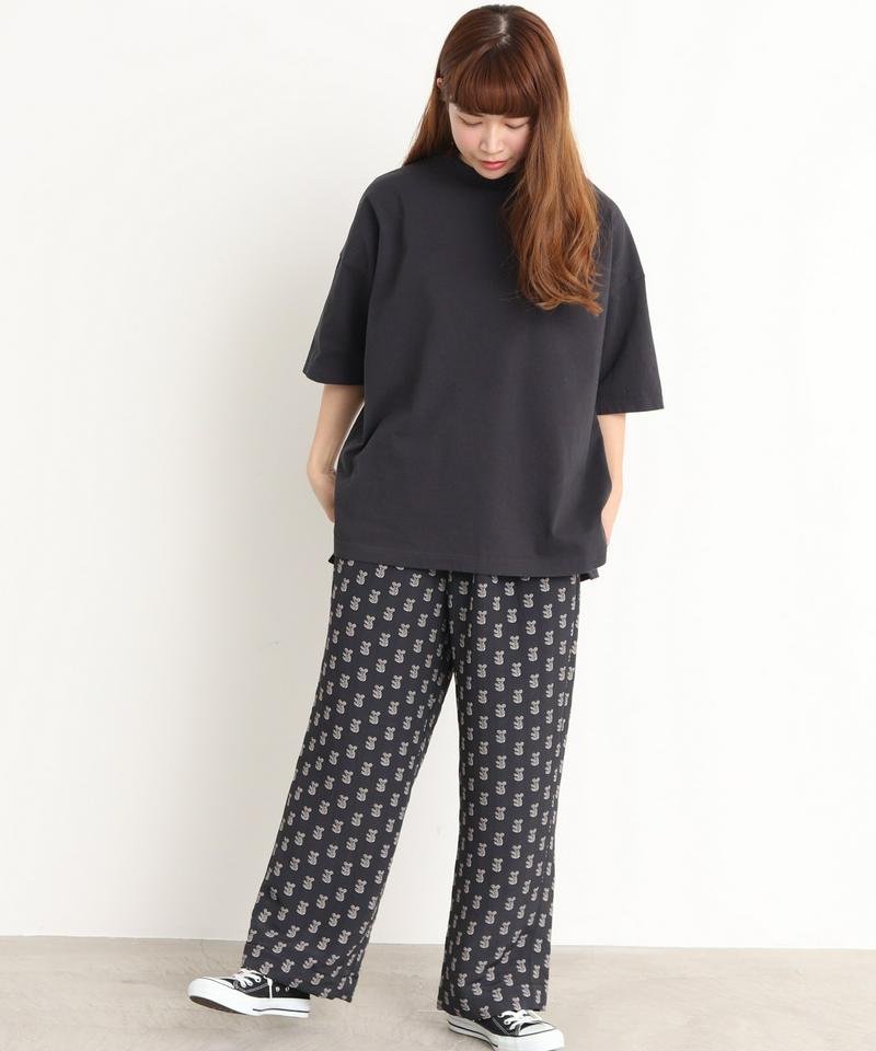 mat　USAコットン18/－製品染めモックネックTシャツ（mat quotidien）