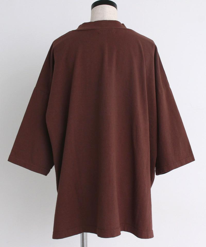 mat　USAコットン18/－製品染めモックネックTシャツ（mat quotidien）