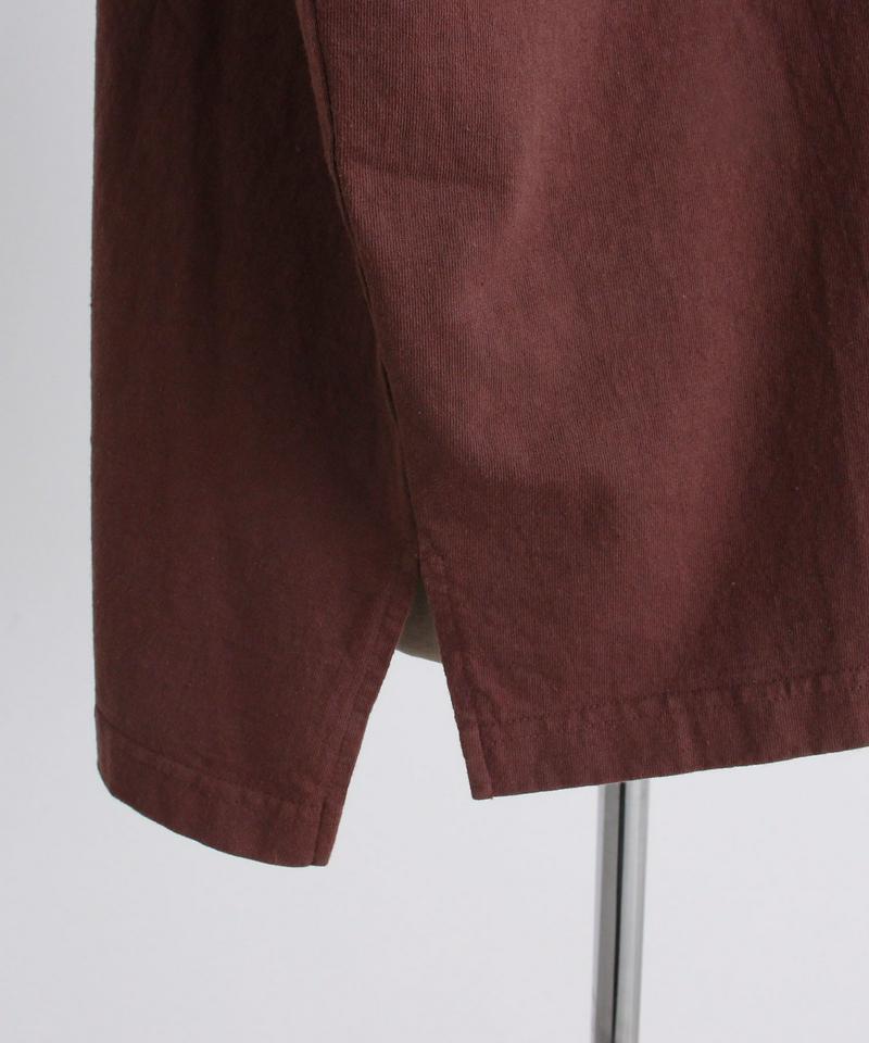 mat　USAコットン18/－製品染めモックネックTシャツ（mat quotidien）