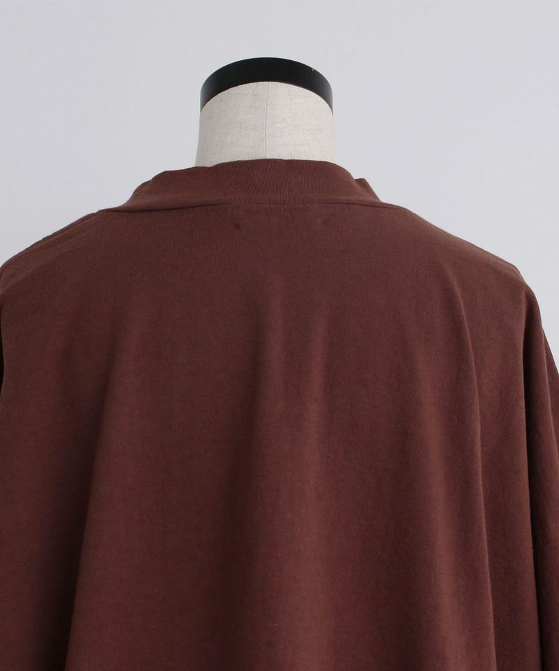 mat　USAコットン18/－製品染めモックネックTシャツ（mat quotidien）