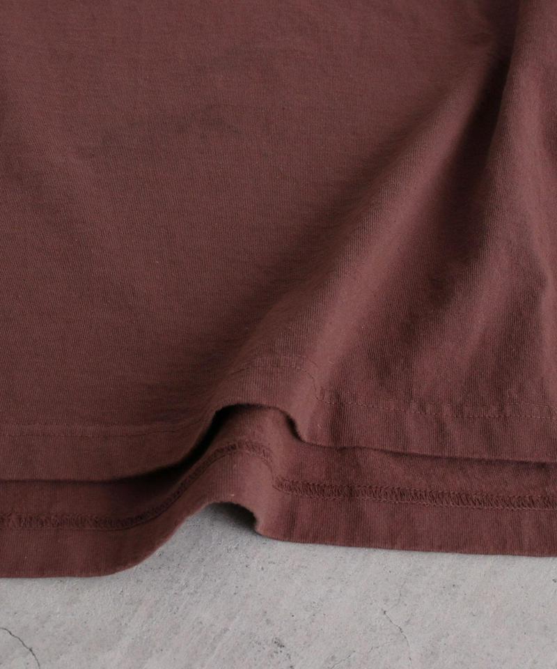 mat　USAコットン18/－製品染めモックネックTシャツ（mat quotidien）