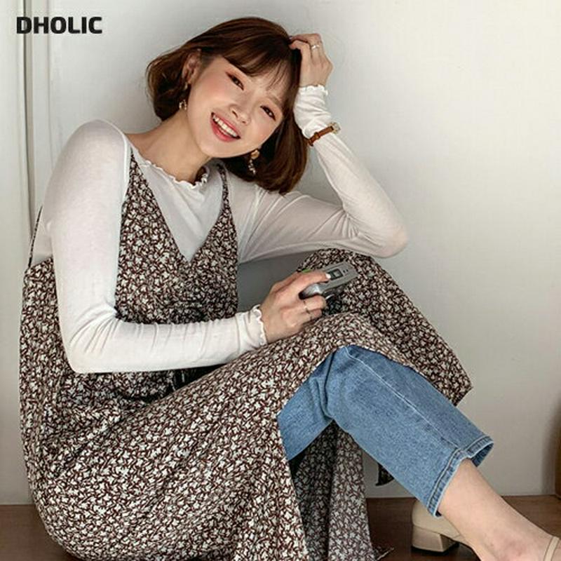 フローラルキャミワンピース・全3色・t57923 レディース 【ops】【ワンピース ロングワンピース ロング丈 スリット キャ