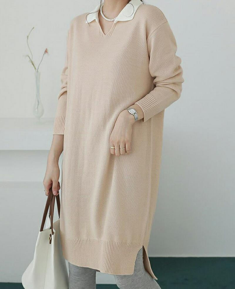 2TYPEカラーニットワンピース・全3色・b61080 レディース【ops】【ワンピース ミディ丈 ミディワンピース ミディアム