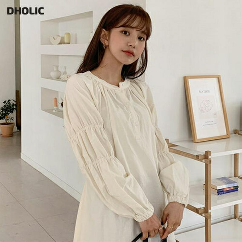 バンドカラーギャザーワンピース・全3色・t54860 レディース 【ops】【ワンピース ロング丈 ロング ロングワンピース ギ