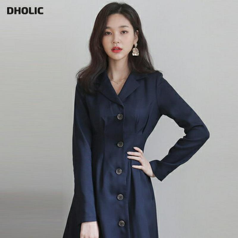 タックカラーボタンワンピース・全2色・t54863 レディース 【ops】【ワンピース ミディ丈 ミディワンピース シャツ きれ