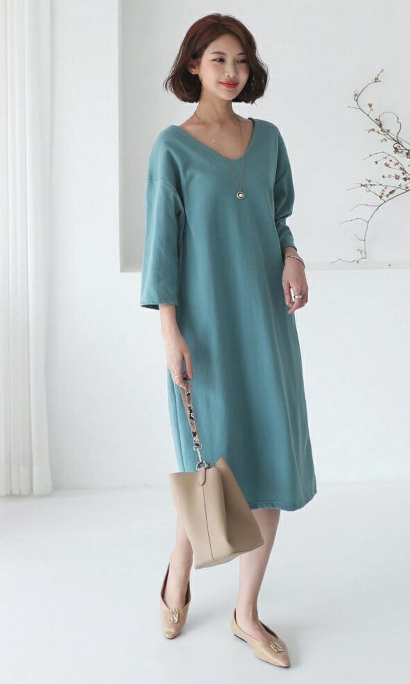 2WAYルーズワンピース・全4色・b61078 レディース【ops】【ワンピース ロング ロングワンピース 2way ゆったり 