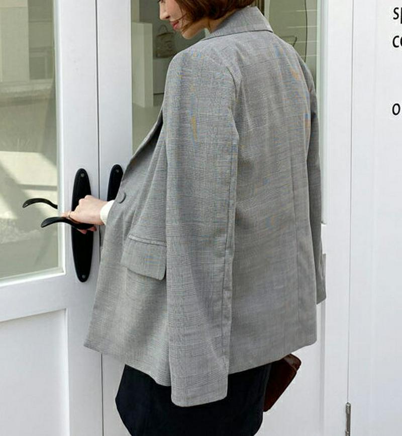 チェックミドルジャケット・全2色・t57881 レディース 【jk】【ジャケット アウター テーラードジャケット チェック 長袖