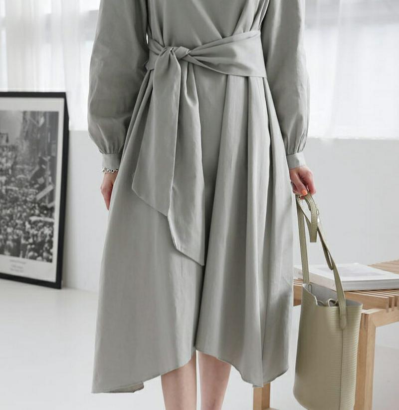 ウエストリボンワンピース・全3色・t57879 レディース 【ops】【ワンピース ロング ロング丈 ロングワンピース リボン 