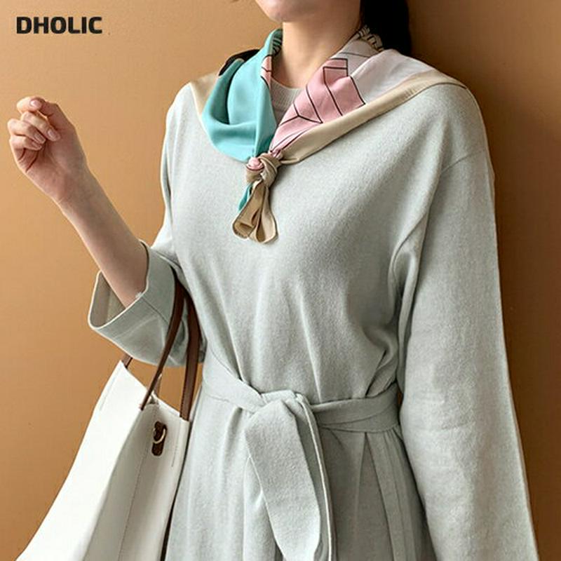 ストラップ付ルーズニットワンピース・全3色・t61047 レディース【ops】【ワンピース ロング ロングワンピース 長袖 ニッ