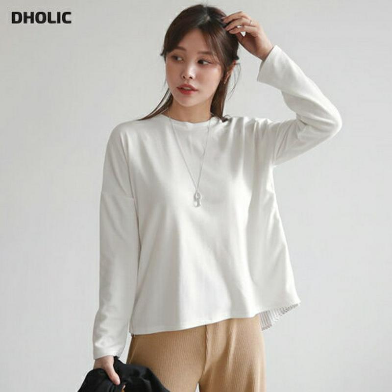 バックストライプTシャツ・全2色・b61035 レディース【tops】【トップス Tシャツ ストライプ 無地 カジュアル 大人 