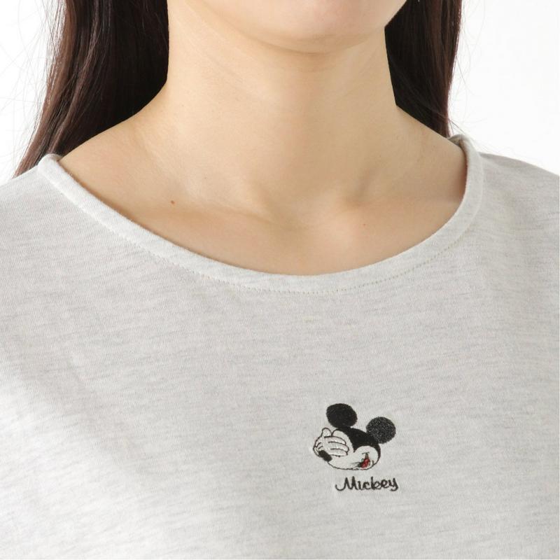 【おうちディズニー化計画】ミッキー刺繍袖ボリュームＴシャツ「ミッキーマウス」（ディズニー）