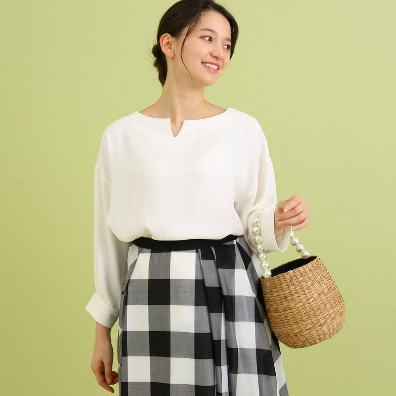 ＲＵＥ　ＤＥＳ　ＣＨＡＴＳ　スキッパーネックブラウス（ａｎａｔｅｌｉｅｒ／アナトリエ）