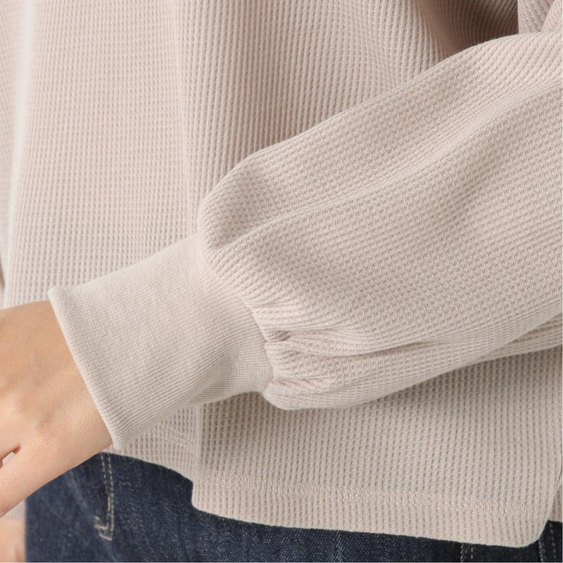 ミッキー刺繍入りワッフルプルオーバー【Ｍ～３Ｌ】「ミッキーマウス」（ディズニー）