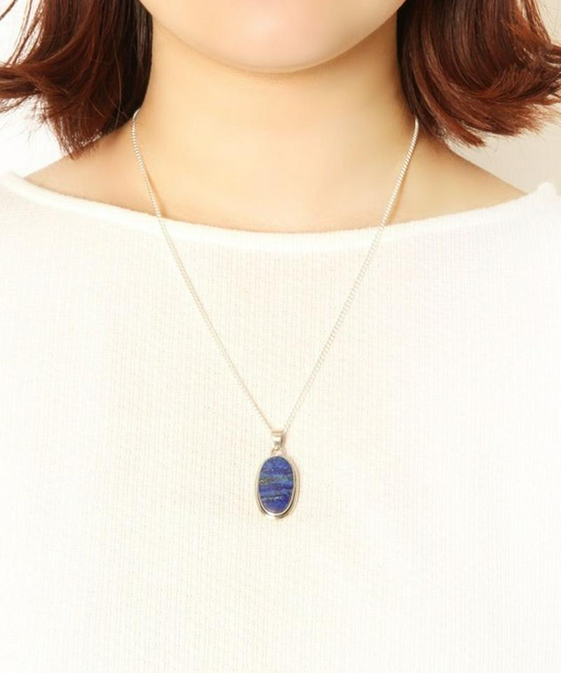 【フランス買付】ラピスラズリ楕円ネックレス