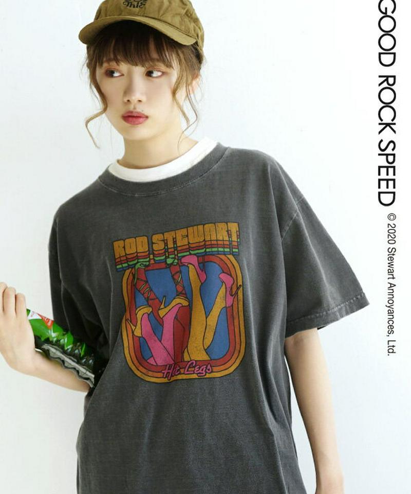Tシャツ / ロッド・スチュワートの「Hot Legs」をイメージした ロック Tee 。70'sの雰囲気のアートワークと色使い
