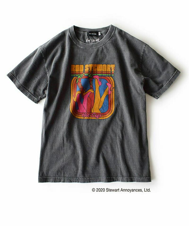 Tシャツ / ロッド・スチュワートの「Hot Legs」をイメージした ロック Tee 。70'sの雰囲気のアートワークと色使い