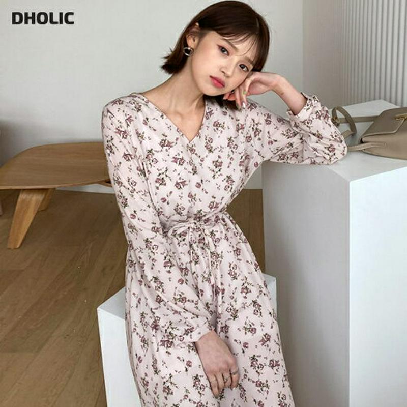 ストリングフローラルワンピース・全3色・t55428 レディース 【ops】【ワンピース ロング丈 ロングワンピース ロング V