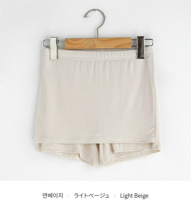 スカートインナーパンツ・全4色・b61197 レディース【acc】 韓国 ファッション インナーパンツ インナー ウエストゴム タイト フィット 単色 無地 ベージュ 肌色 黒 ブラック 白 ホワイト グレー ハイホリHIHOLLI