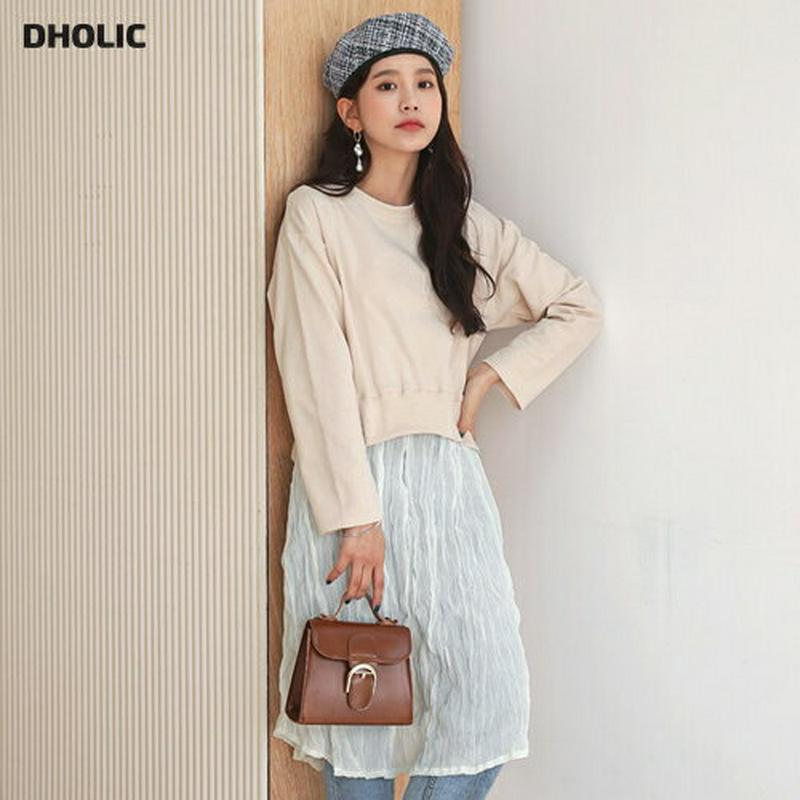 2TYPEコントラストワンピース・全3色・b57980 レディース 【ops】【ワンピース ロング丈 ロングワンピース ロング 