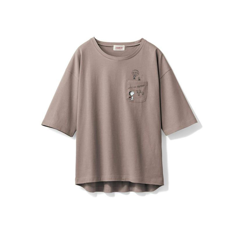 「スヌーピー」おとなシルエットのカットソー（ピーナッツ／PEANUTS）