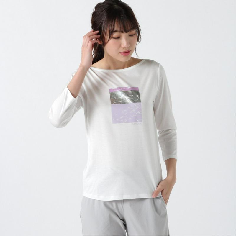 レディース　７分袖グラフィックＴシャツ
