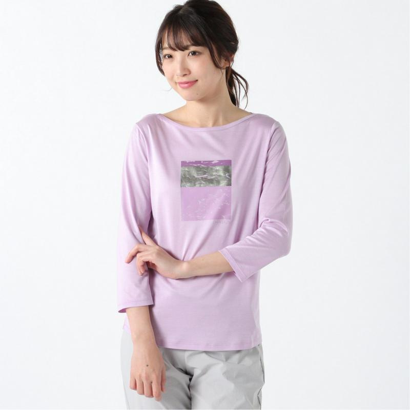 レディース　７分袖グラフィックＴシャツ