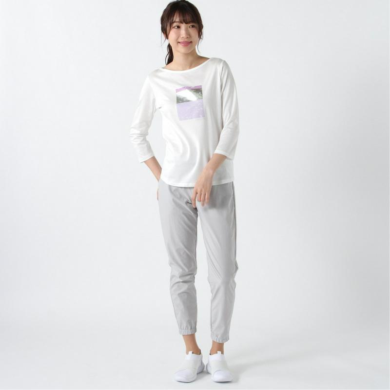 レディース　７分袖グラフィックＴシャツ