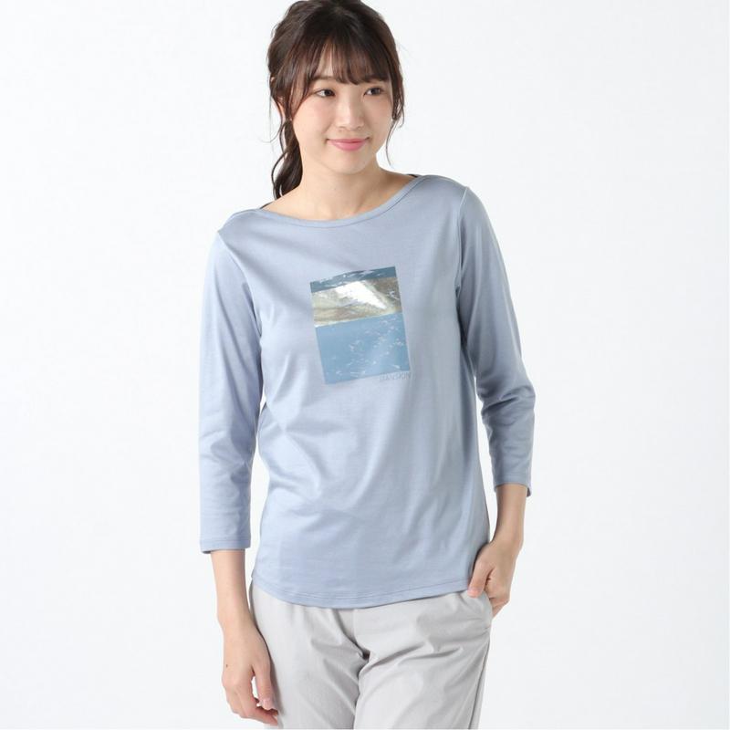 レディース　７分袖グラフィックＴシャツ