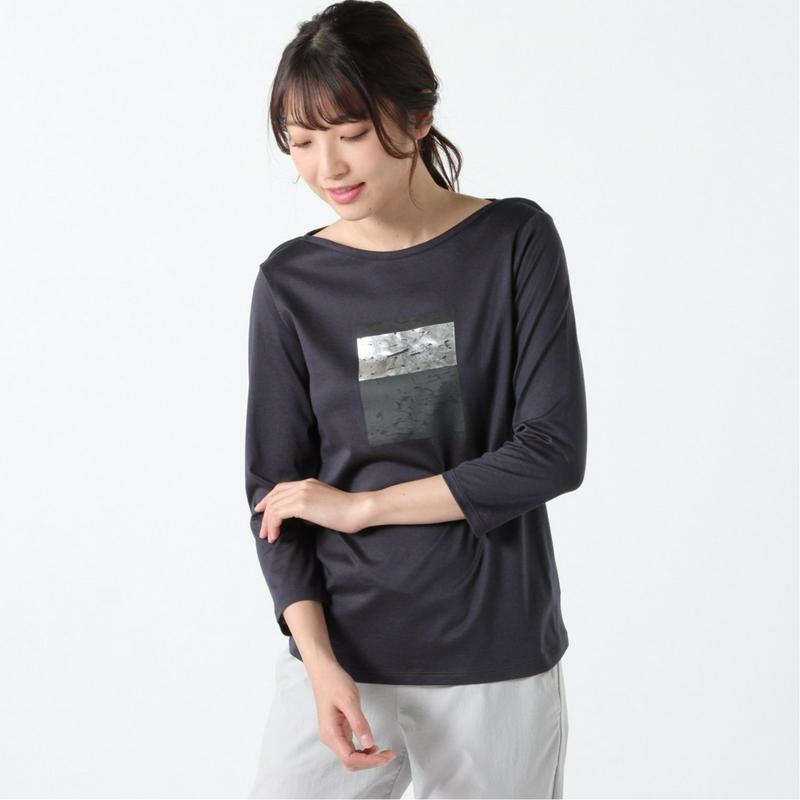 レディース　７分袖グラフィックＴシャツ